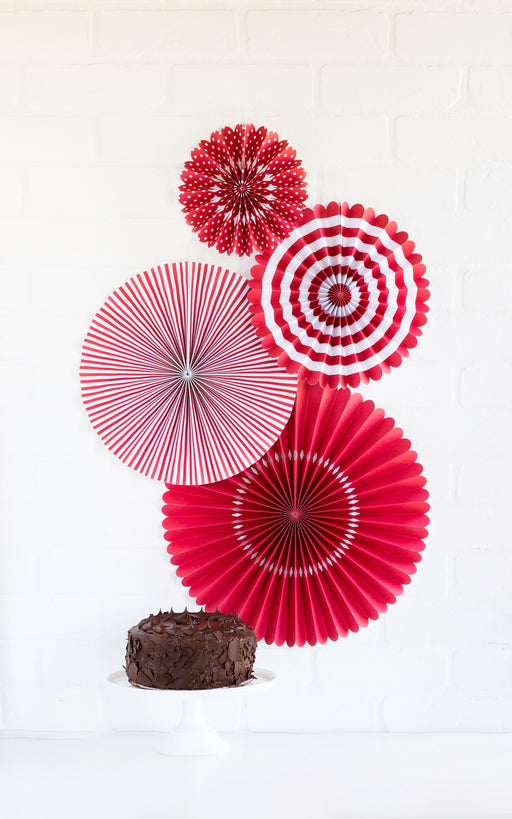 Cherry Party Fans | 4 ct