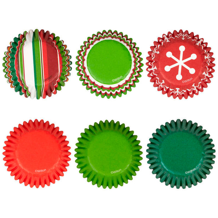 Holiday Red and Green Mini Cupcake Liners | 150 ct
