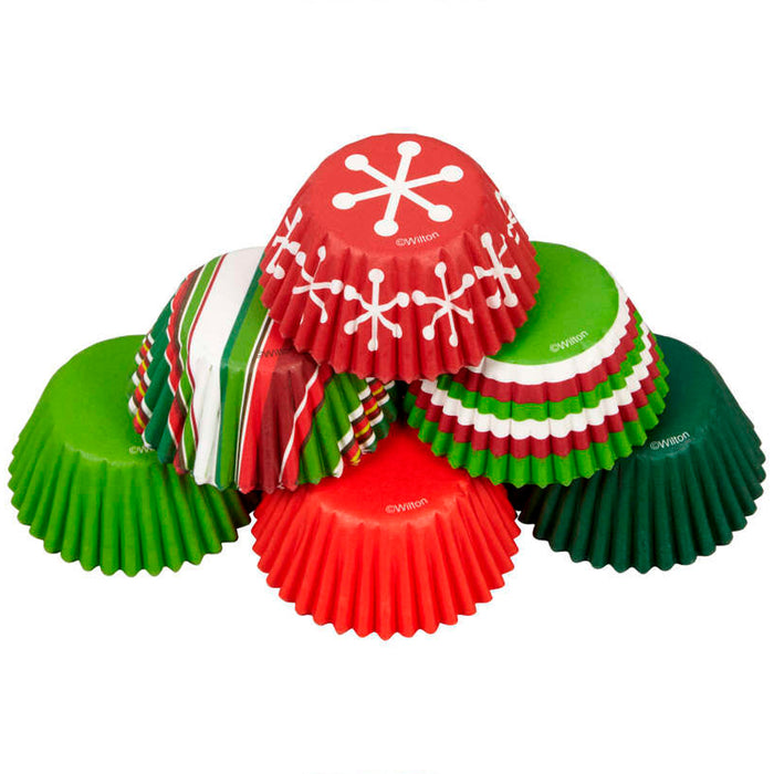 Holiday Red and Green Mini Cupcake Liners | 150 ct