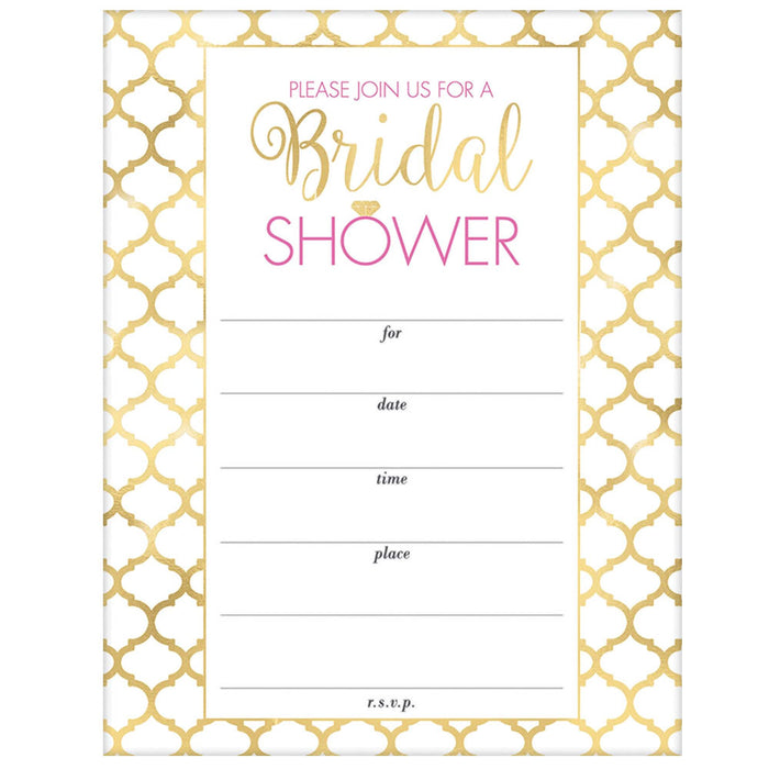 Bridal Shower Invitations and Envelopes  | 20 ct