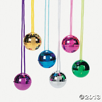 Disco Ball Necklaces, 2" |12 ct