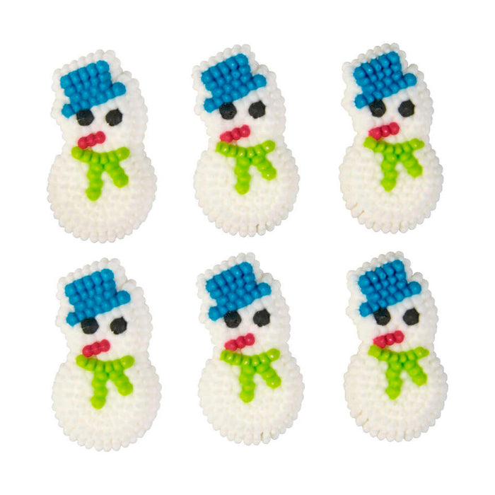 Mini Snowman Icing Decorations | 20ct