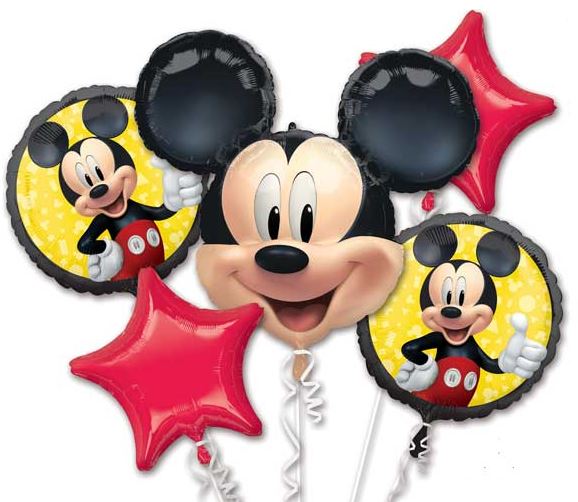 Mickey Mouse Balloon Bouquet | 5pcs