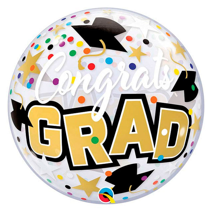 Graduation Congrats Stars and Dots Mylar Balloon 22" | 1ct