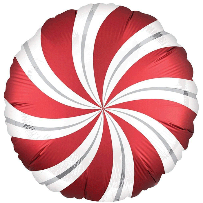 Christmas Sangria Candy Swirl Satin Balloon 18′′ | 1ct