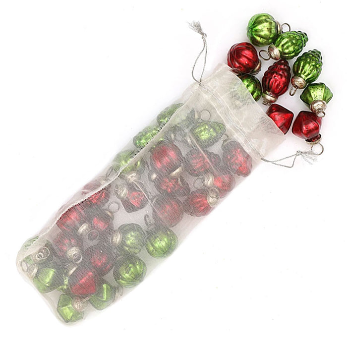Christmas Embossed Ornaments in Bag, 3 Styles | 36 ct.