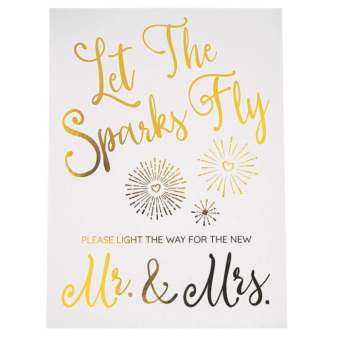 Let Sparks Fly Sparkler Sign 17" x 23" | 1ct