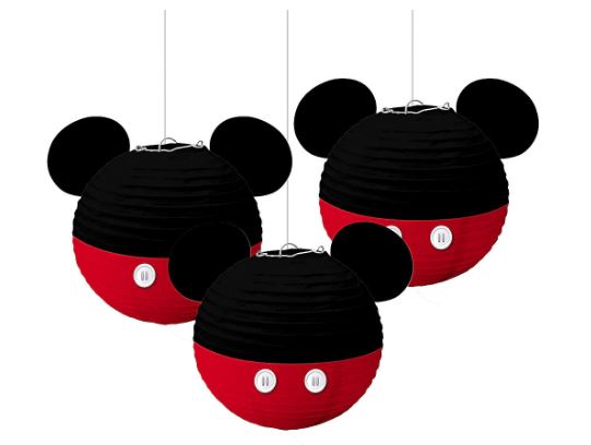 Mickey Mouse paper Lanterns  | 3ct