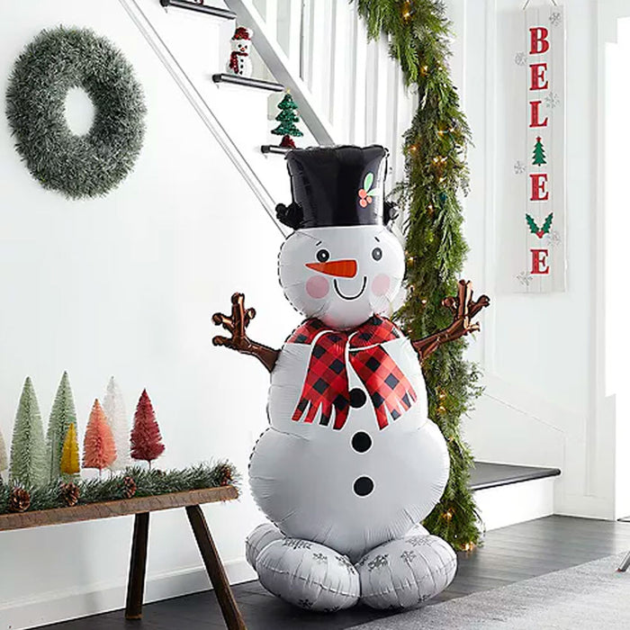 Christmas Snowman Airloonz Balloon Uninflated 55" | 1ct