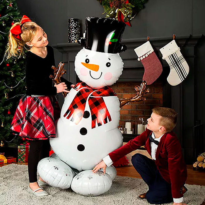 Christmas Snowman Airloonz Balloon Uninflated 55" | 1ct