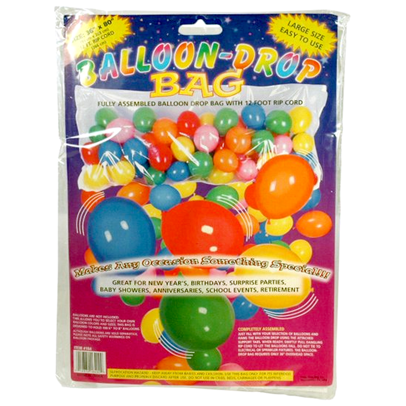 Party Time 164 Balloon-Drop Bag 36 x 80 with Rip Cord
