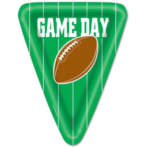 Game Day Pizza Shaped Football Plates 10in 8ct