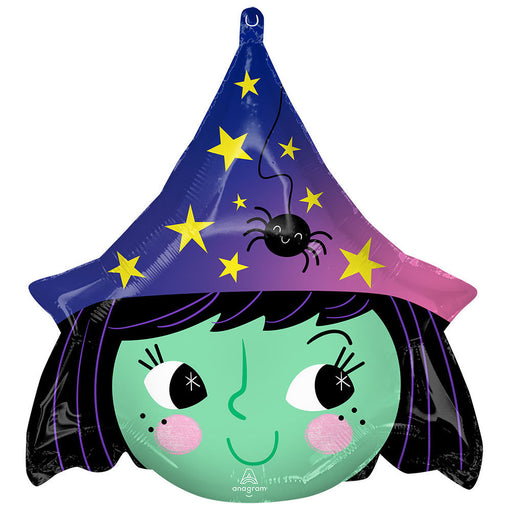 Witch Shaped Mylar Balloon 18in