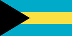 Bahamas Flag with Stick | 4" x 6"
