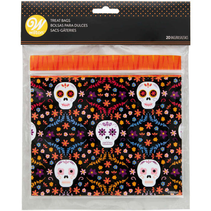 Halloween Resealable Day of the Dead Treat Sandwich Bags 20ct