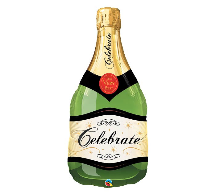 Celebrate Champagne Bottle Supershape Mylar Balloon 39" | 1 ct