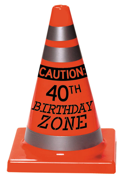 40th Birthday Caution Cone | 1ct