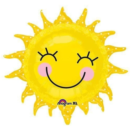 Smiley Sun Supershape Mylar Balloon, 29'' | 1 ct