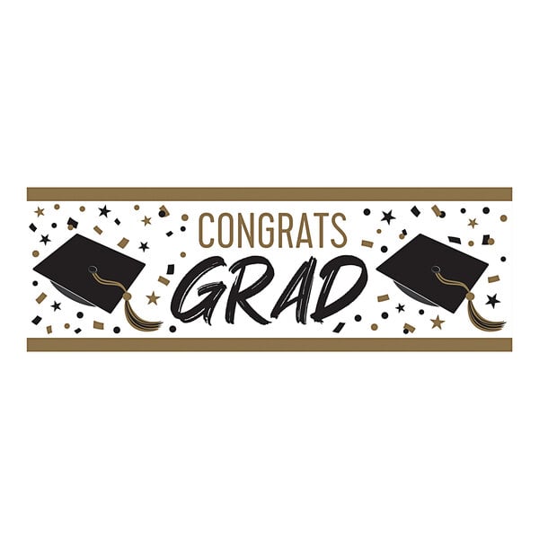 Graduation Giant Congrats Grad Banner 20" x 60" | 1ct