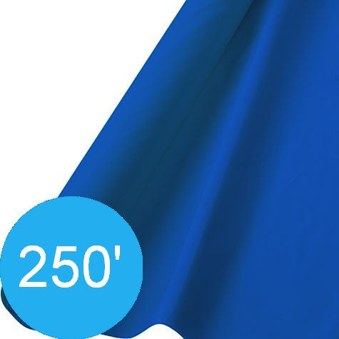 Bright Royal Blue 250' Plastic Table Roll | 1ct