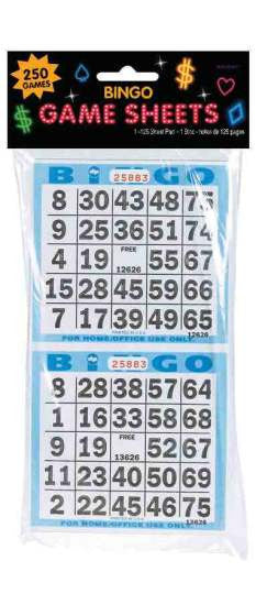 Casino - Bingo Game Sheets | 250ct