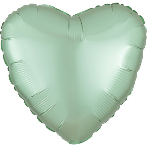 18-Inch Mint Green Heart Shaped Mylar Balloon