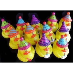 Birthday Party Rubber Ducks - 12 Count