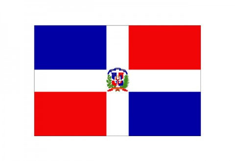 Dominican Replublic Flag with Stick | 4" x 6"