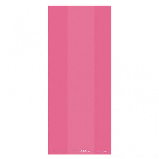 Bright Pink Translucent Party Bags Small | 25ct.