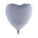 30-Inch Silver Heart SuperShape Satin Mylar Balloon