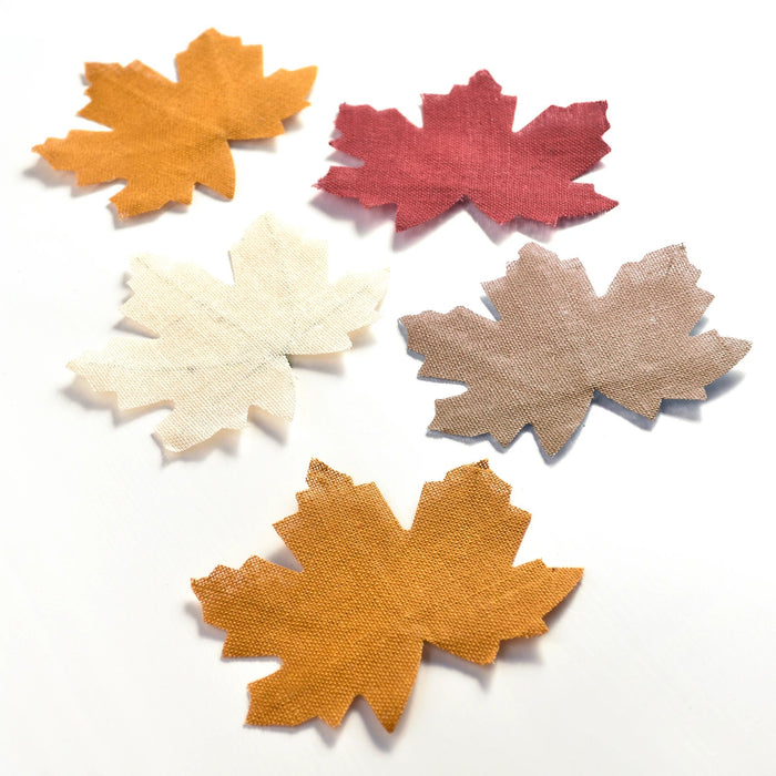 Fall Burlap Leaves 10" x 9" | 5pc
