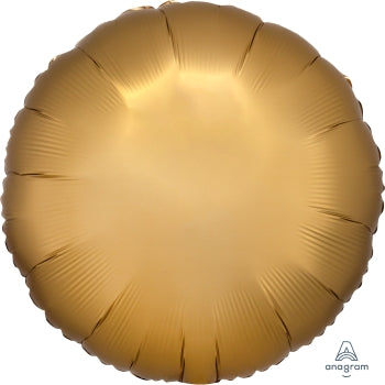 Gold Round Satin Luxe Balloon 18" | 1ct