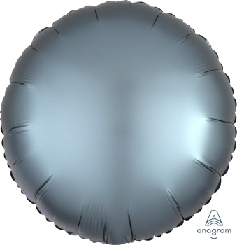 Steel Blue Round Satin Luxe Balloon 18" | 1ct
