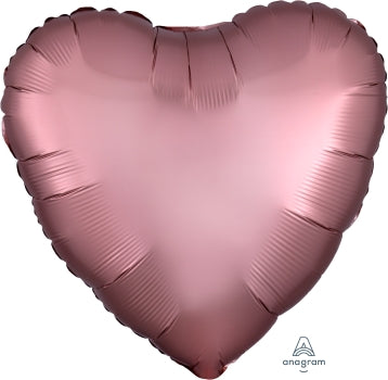Rose Copper Satin Luxe Heart Balloon 18" | 1ct