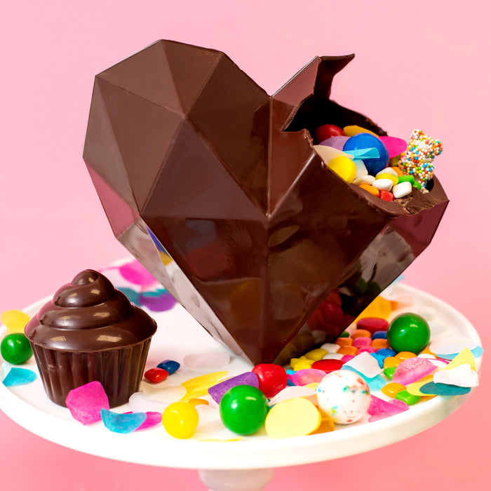 KaBoom Chocolaka Geometric Heart Chocolate Piñata Mold | 1ct