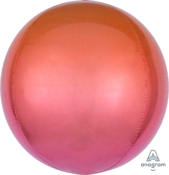 Red/Orange Ombre Orbz Balloon 15" | 1ct