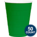 Festive Green 16oz Plastic Cups | 50ct
