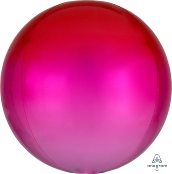 Red/Pink Ombre Orbz Balloon 15" | 1ct