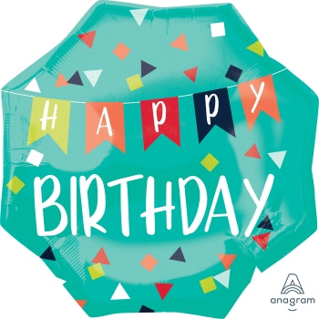 Happy Birthday Reason To Celebrate Supershape Balloon 22" | 1ct