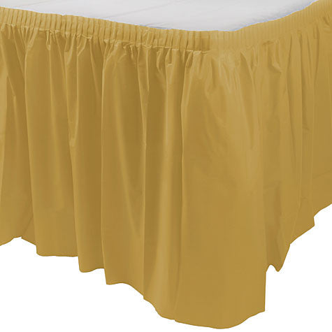 Gold Table Skirt | 29" x 168"