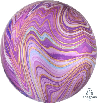 Purple Marblez Orbz Balloon 15" | 1ct