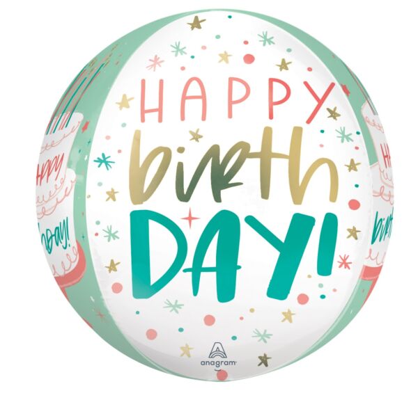 Happy Cake Day Orbz Balloon 16" | 1ct