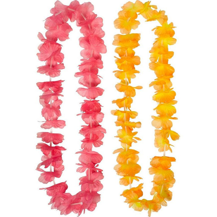 Rainbow Flower Leis 40" | 6ct