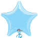 Pastel Blue Star 18" Mylar Balloon | 1ct.