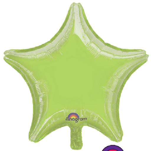 Lime Green Star 18" Mylar Balloon | 1ct.