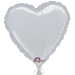 Silver Heart 18" Mylar Balloon | 1ct.