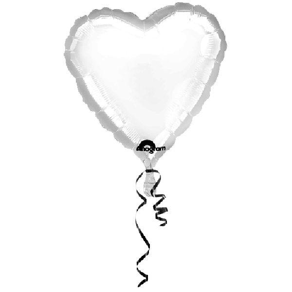 White Heart 18" Mylar Balloon | 1ct.