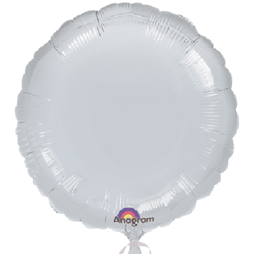 Round Silver 18" Mylar Balloon | 1ct.