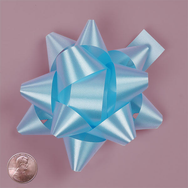 Star Bow, Light Blue 3.5" |1 ct
