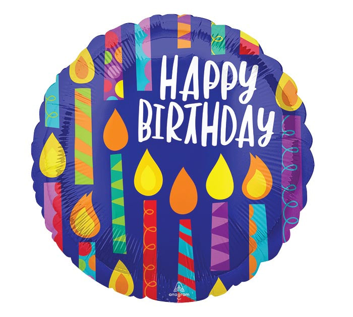 Happy Birthday Happy Candles Supershape Mylar Balloon 28" | 1ct